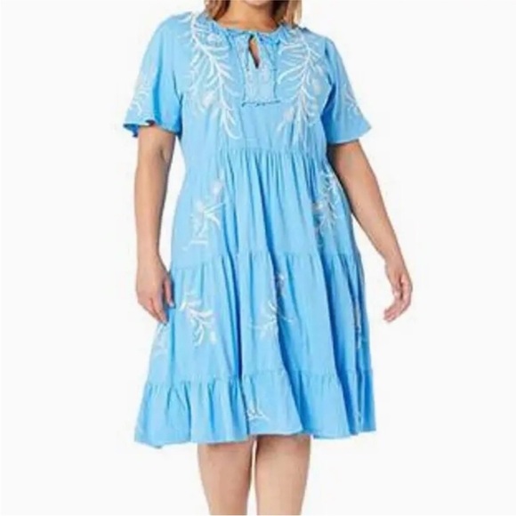 Johnny Was Dresses & Skirts - Johnny Was 1X J35122 Fern Tiered Knit Dress